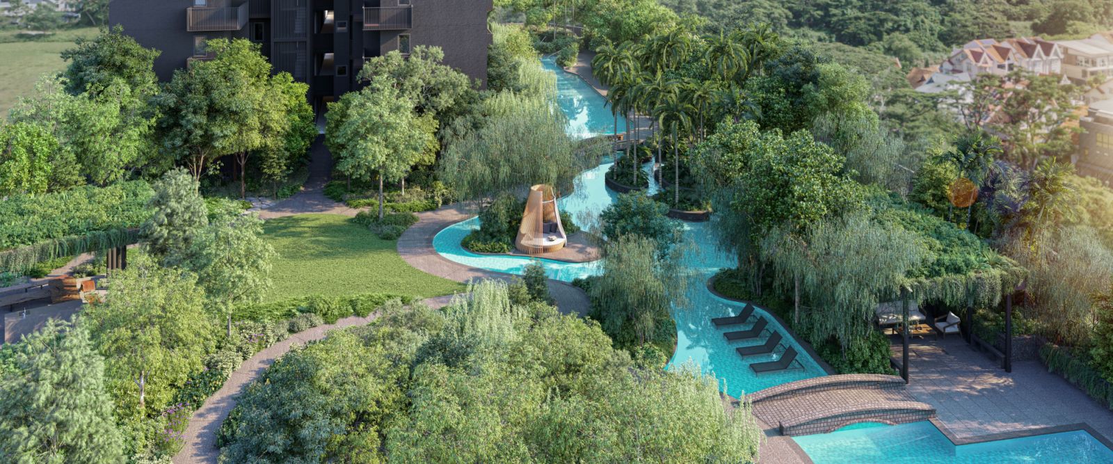 GuocoLand’s transit-linked integrated development Lentor Modern boasts an abundance of greenery and oasis-like outdoor amenities