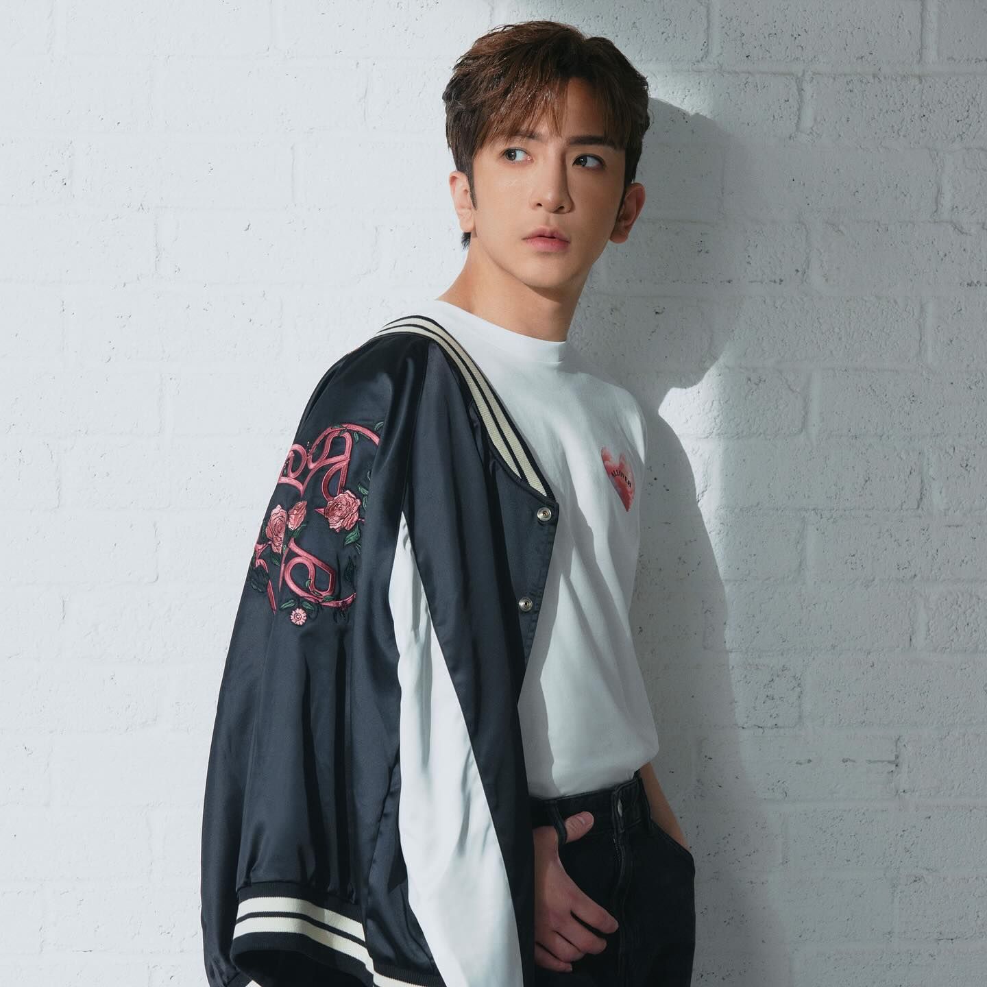 Anson Lo wearing his own fashion line, Allover