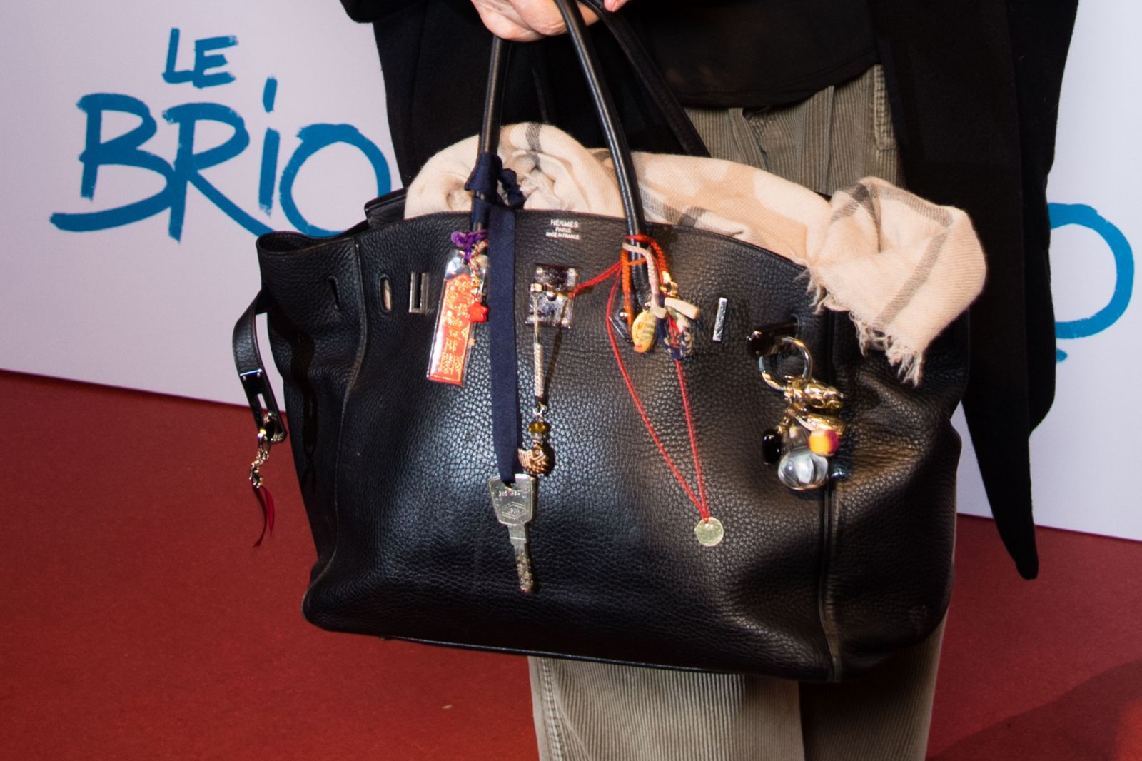 Jane Birkin's bag with accessories