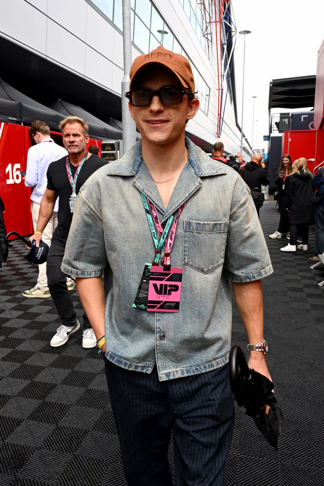 NORTHAMPTON, ENGLAND - JULY 06: Tom Holland in the Paddock during the F1 Grand Prix of Great Britain at Silverstone Circuit on July 06, 2025 in Northampton, England. (Photo by Mark Sutton - Formula 1/Formula 1 via Getty Images)