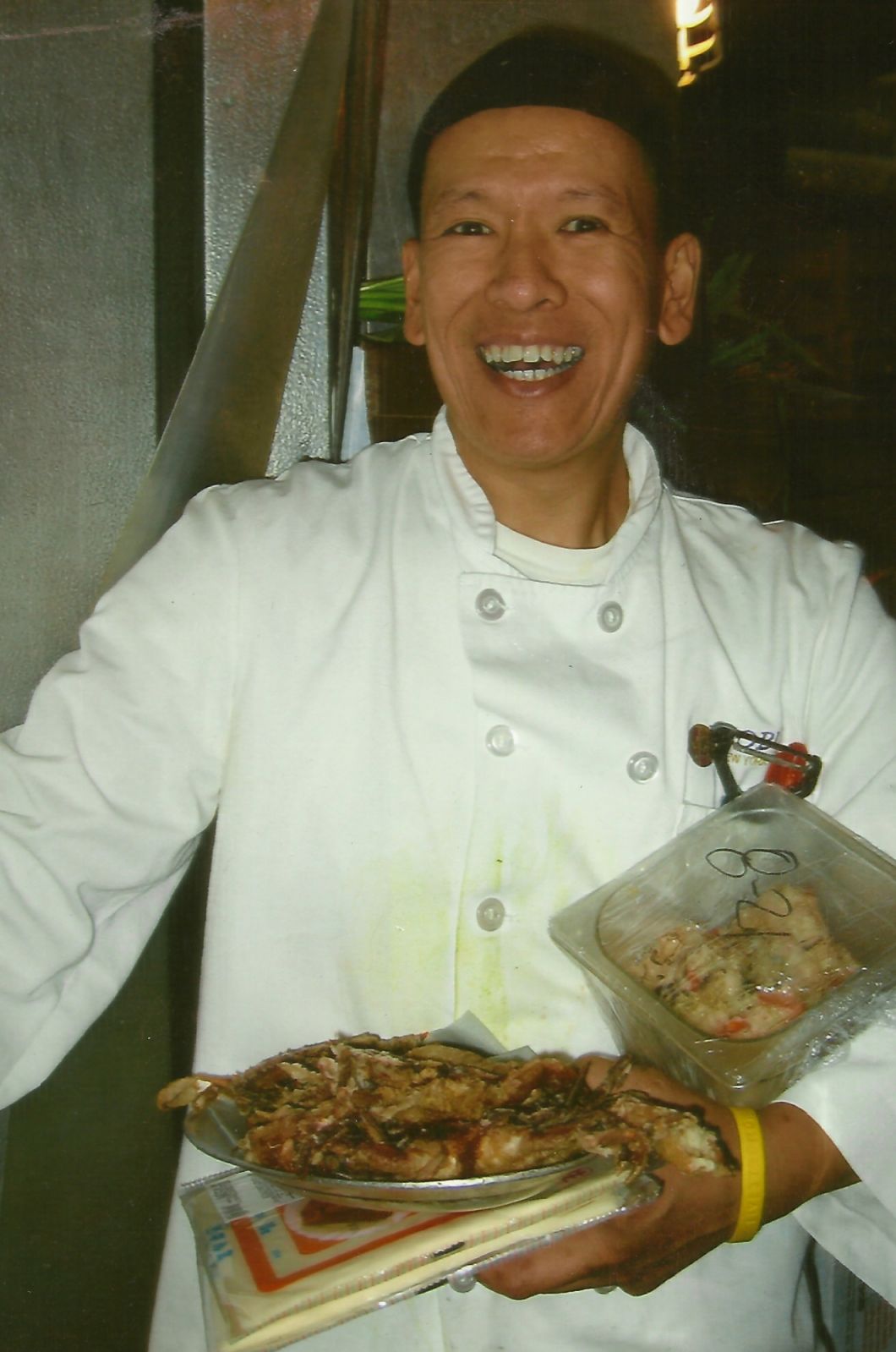 Chef Tom Bascon - Nobu (coming out of the walk-in chiller)