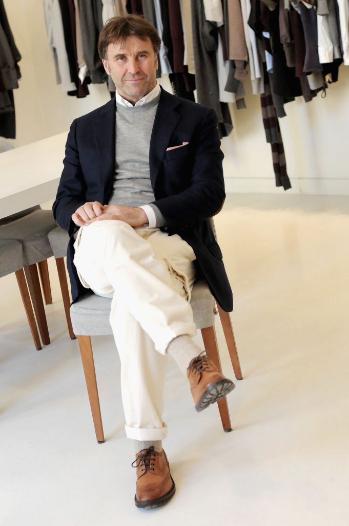 MILAN, ITALY - FEBRUARY 25: Designer Brunello Cucinelli showcases his Brunello Cucinelli womenswear collection during Milan Fashion Week Autumn/Winter 2009 at the Brunello Cucinelli showroom on February 25, 2009 in Milan, Italy. (Photo by Stefania D'Alessandro/WireImage)