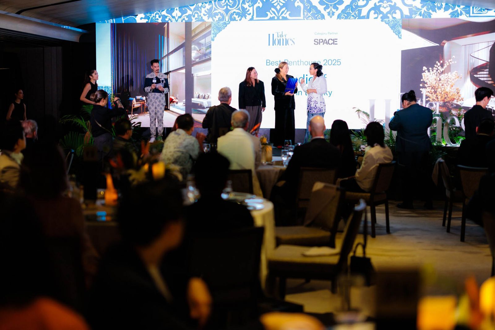 Gwen Tan and Diana Ong of Studio If on stage