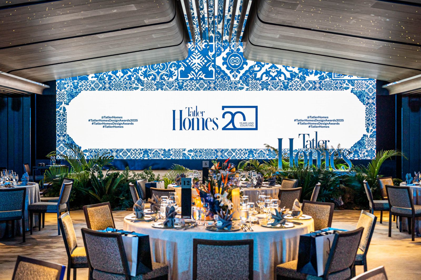 Inside Tatler Homes Design Awards 2025's stunning ballroom featuring florals by Fiore Dorado