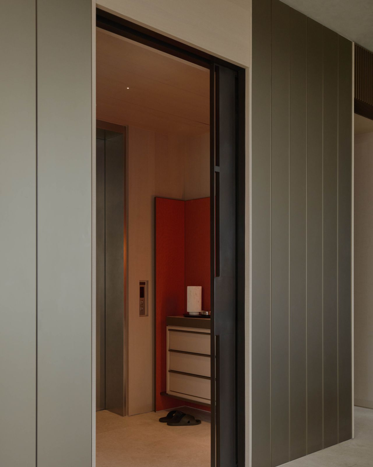 A peek at the apartment's entryway