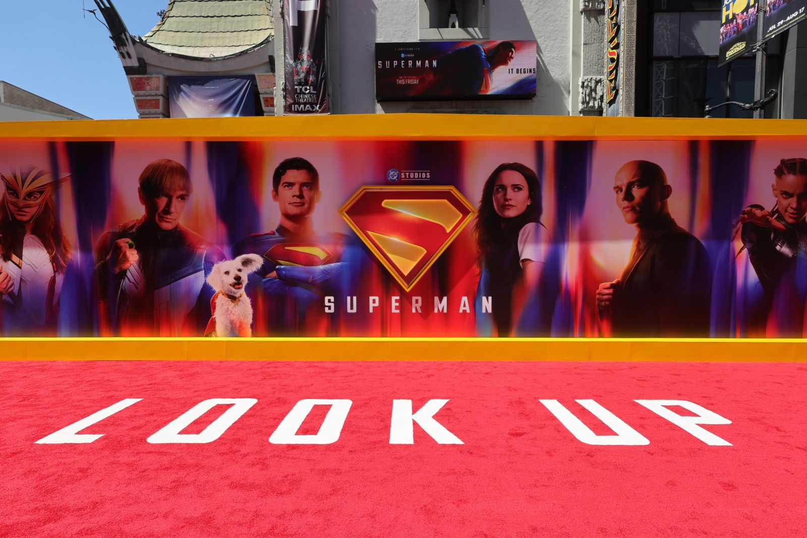 Los Angeles Premiere of Warner Bros. "Superman"
HOLLYWOOD, CALIFORNIA - JULY 07: General view of atmosphere seen at the Los Angeles Premiere of Warner Bros. "Superman" TCL Chinese Theatre on July 07, 2025 in Hollywood, California. (Photo by Stewart Cook/Warner Bros. via Getty Images)