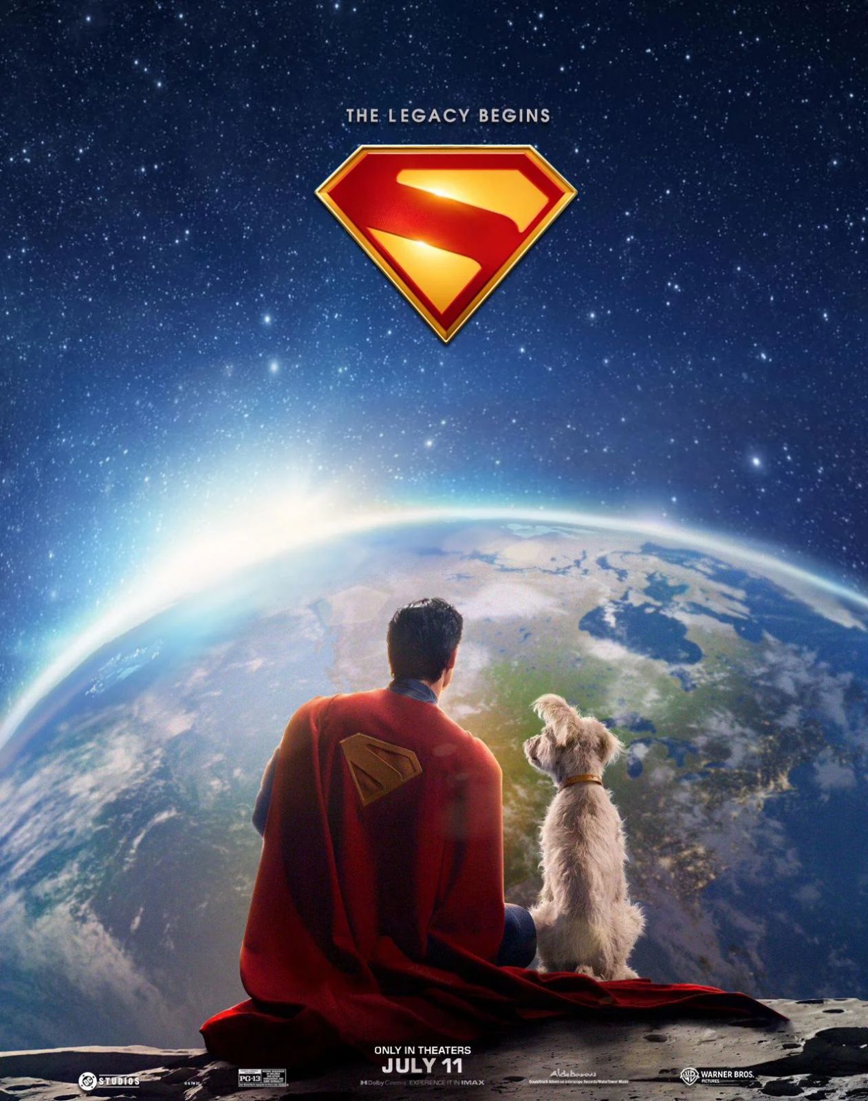 The official poster for James Gunn's Superman 2025