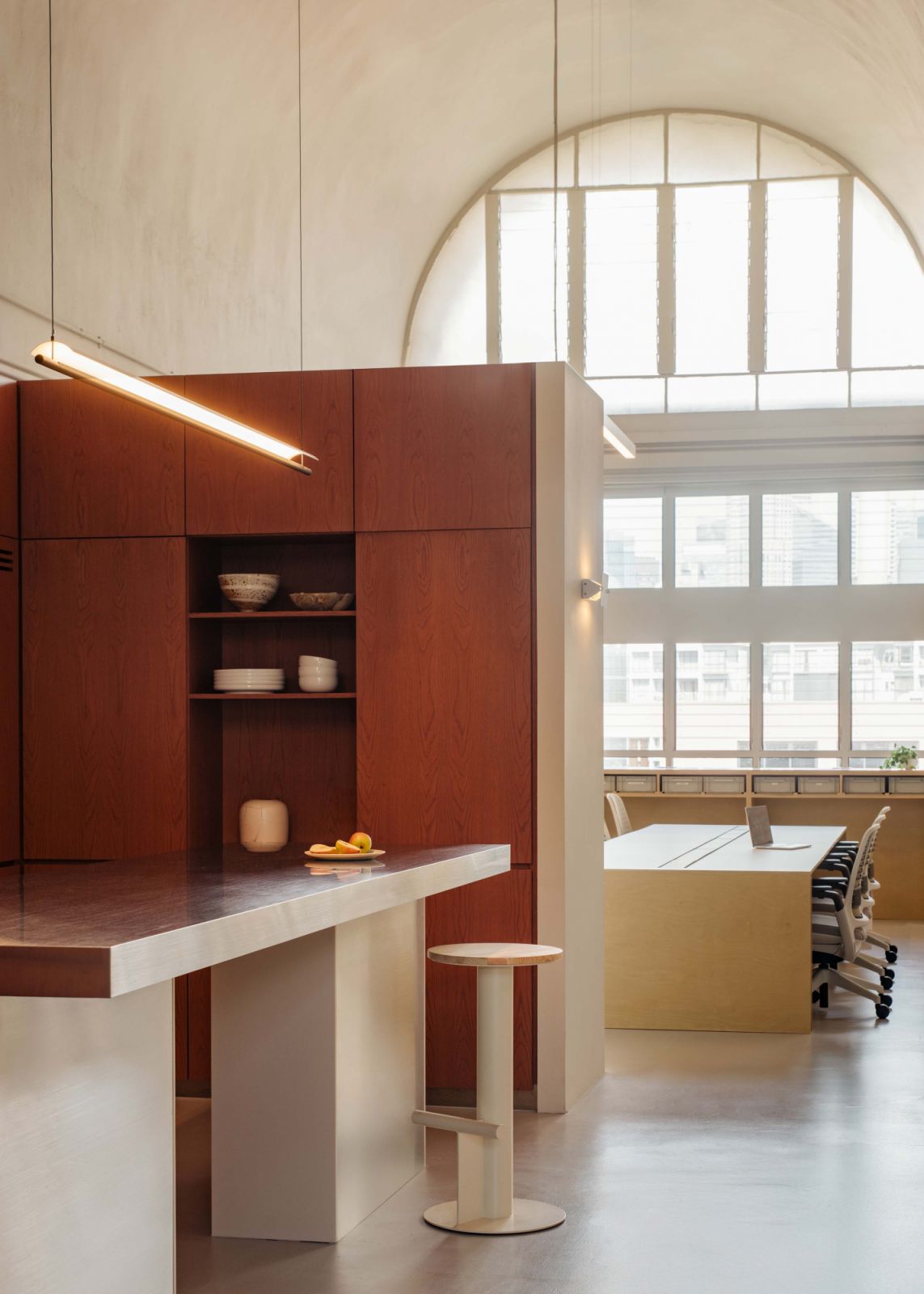 At the bar area are stools from Normann Copenhagen