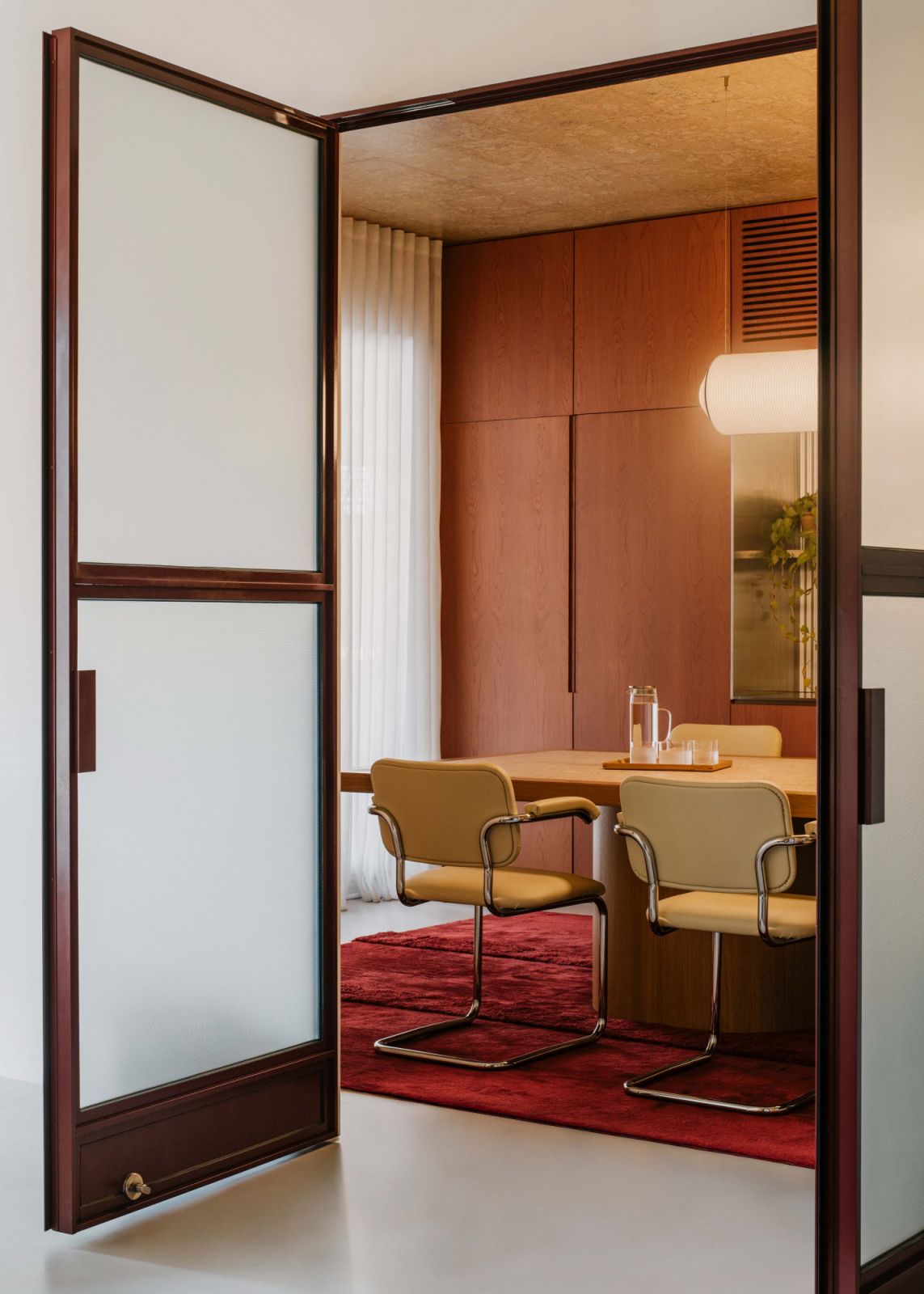 The Lo & Behold Group office’s boardroom, which is connected to the reception area that doubles as a wine tasting room