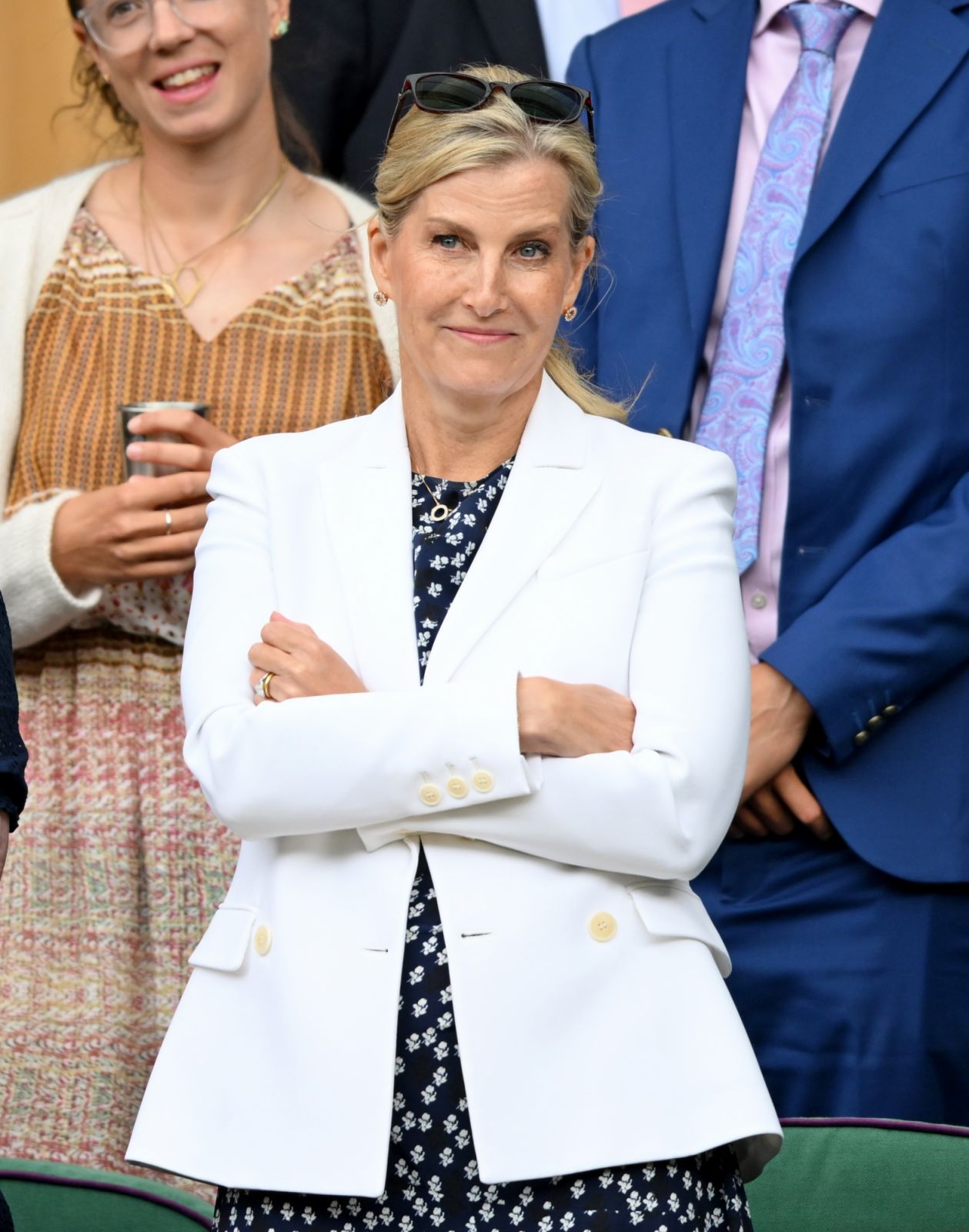 LONDON, ENGLAND - JULY 07: Sophie, Duchess of Edinburgh attends day eight of the Wimbledon Tennis Championships at the All England Lawn Tennis and Croquet Club on July 07, 2025 in London, England. (Photo by Karwai Tang/WireImage)