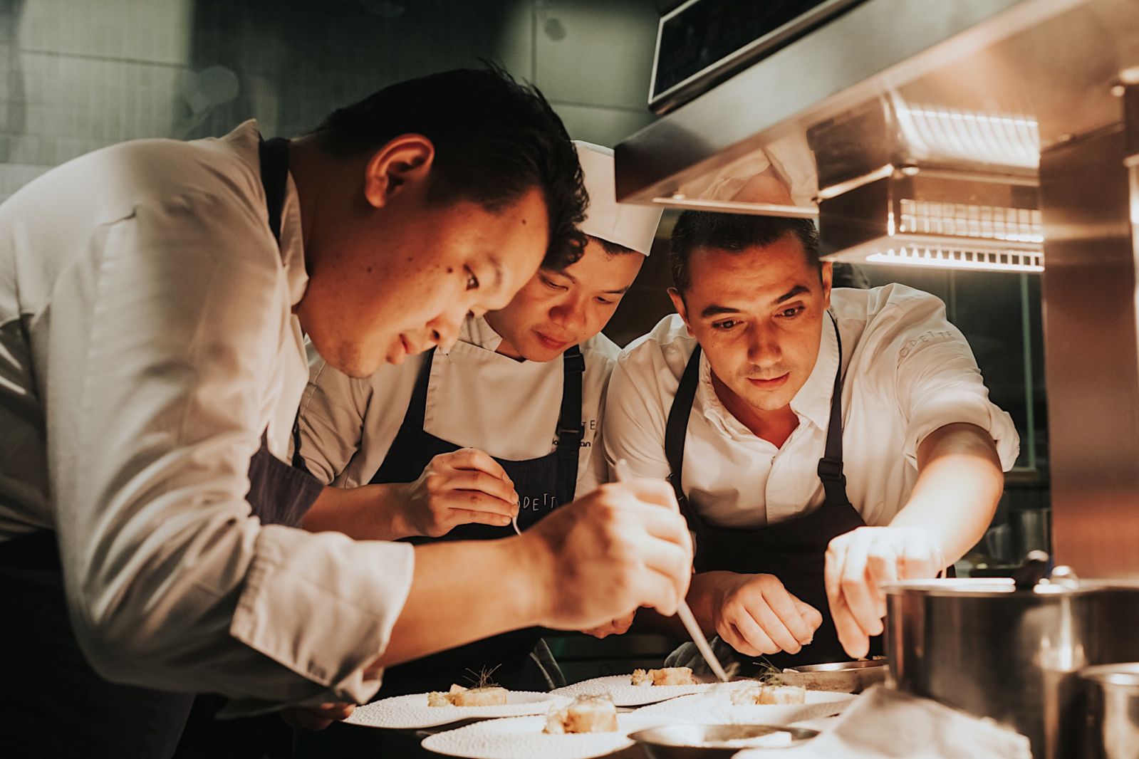 Chef-owner Julien Royer and his team at Odette