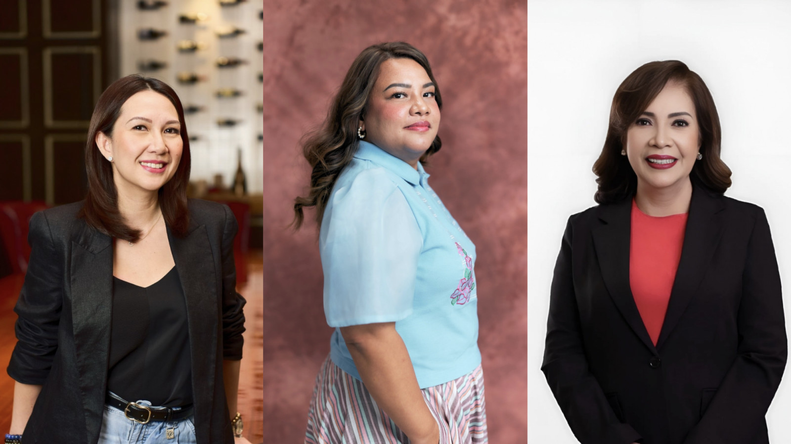 The three nominees for Front & Female Awards Philippines 2025's Founder Awards