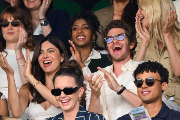 Stylish VIPs cheer from the Royal Box at Wimbledon, among them actor Andrew Garfield, whose monochromatic outfit was the very picture of casual elegance
(Photo: Karwai Tang/Getty Images for Ralph Lauren)