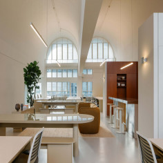 The view to the central of the Lo & Behold Group’s office that is a gathering space for the staff