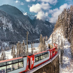 The Glacier Express is one of many ways to take the scenic route in Switzerland
