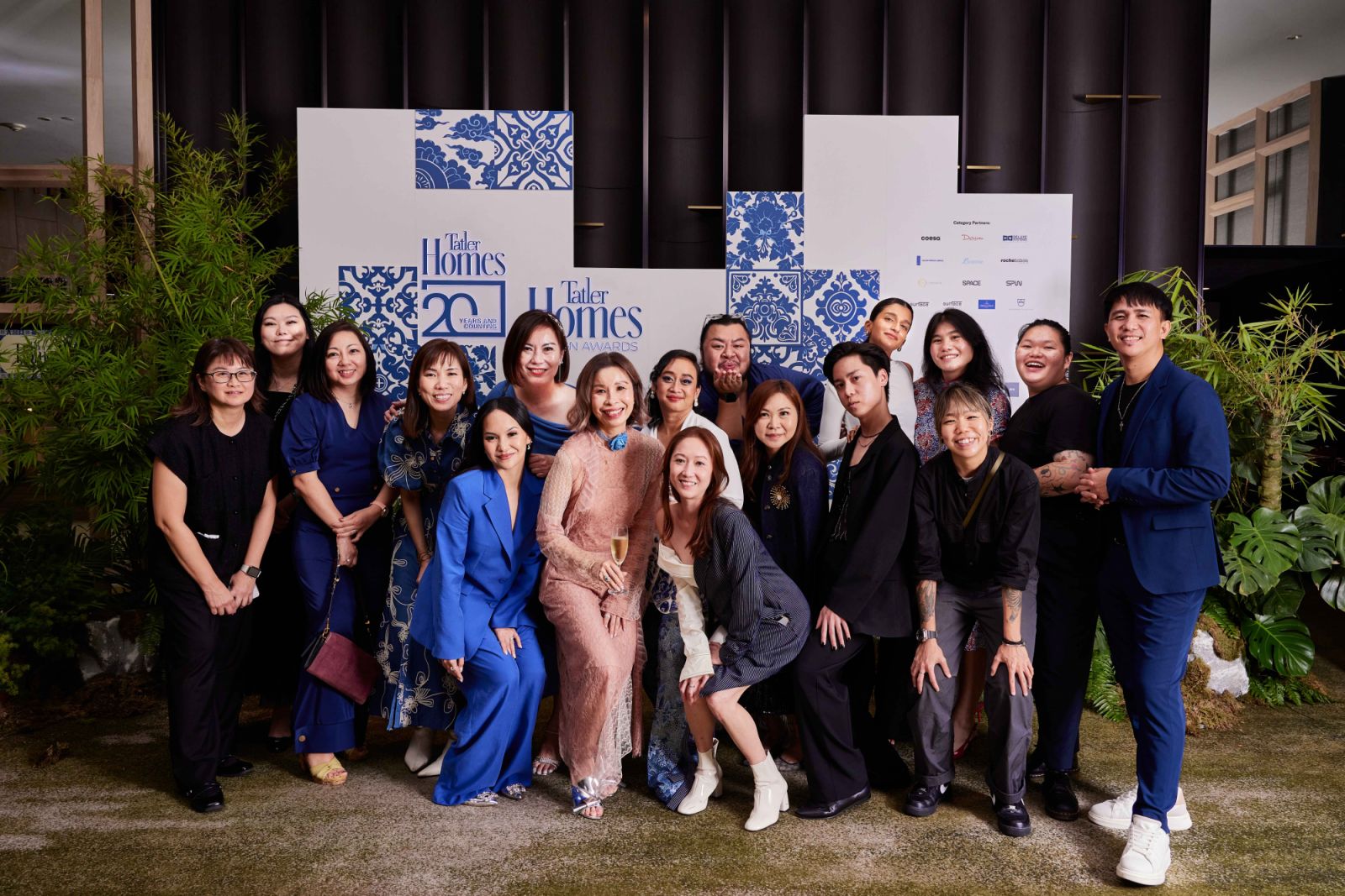 The Tatler Singapore team: Jasmine Tan, Jacinta Yeo, Christine Sipin, Kellyn Lee, Dana Koh, Laura Low, Stephanie Tay, Asih Jenie, Charlene Lee, Adriel Chiun, Wendy Seah, Sean Tham, Shairah Thoufeekh, Amanda Goh, Nicola Ng, Joey Tay and Jon Jon Bauyon