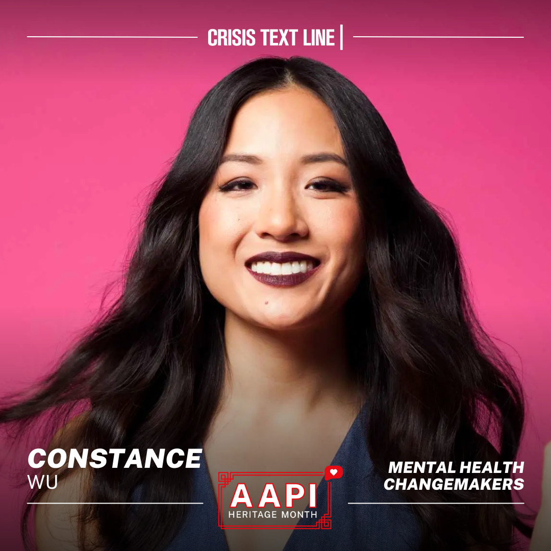 Constance Wu encourages the AAPI community to speak up about mental health struggles. (Photo: Crisis Text Line)