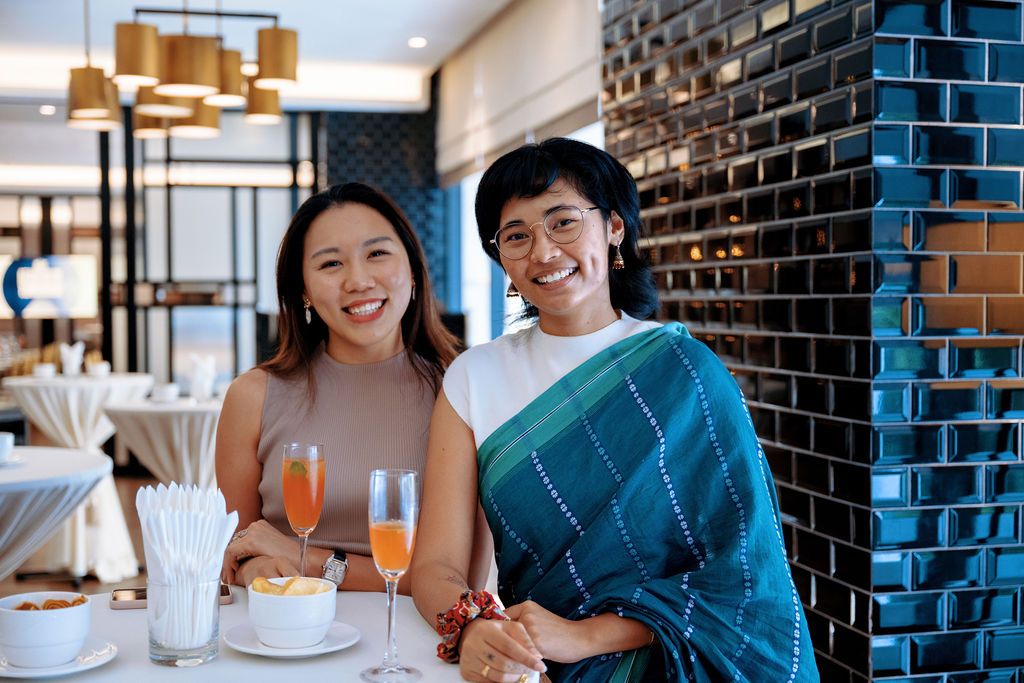 Michelle Chin, co-founder and COO of Oyen Insurance with Roshinee Mookaiah, founder of Mekar Kami