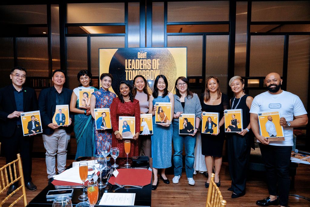 The 2025 cohort of Tatler Gen.T Leaders of Tomorrow from Malaysia with their personalised magazine covers