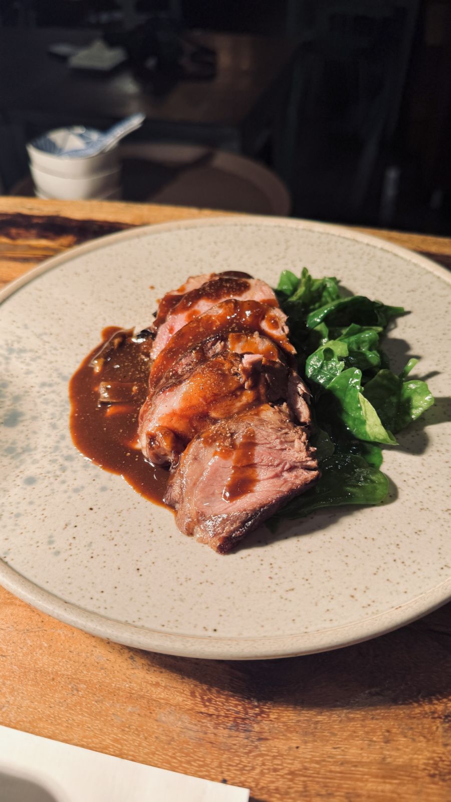 Homemade shio koji marinated Mangalica pork collar with black garlic assam sauce (Photo: Morsels) best fermentation restaurant chef singapore