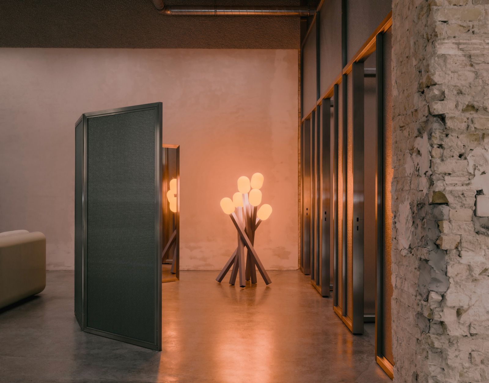 Grau’s Campfire is a 160cm glowing sculpture