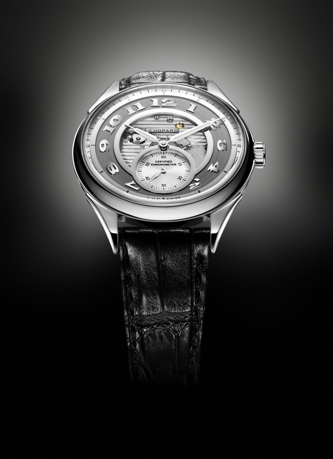 Chopard L.U.C Tech Qualité Fleurier (2009) with an openworked dial centre and the first Tech model to receive QF certification