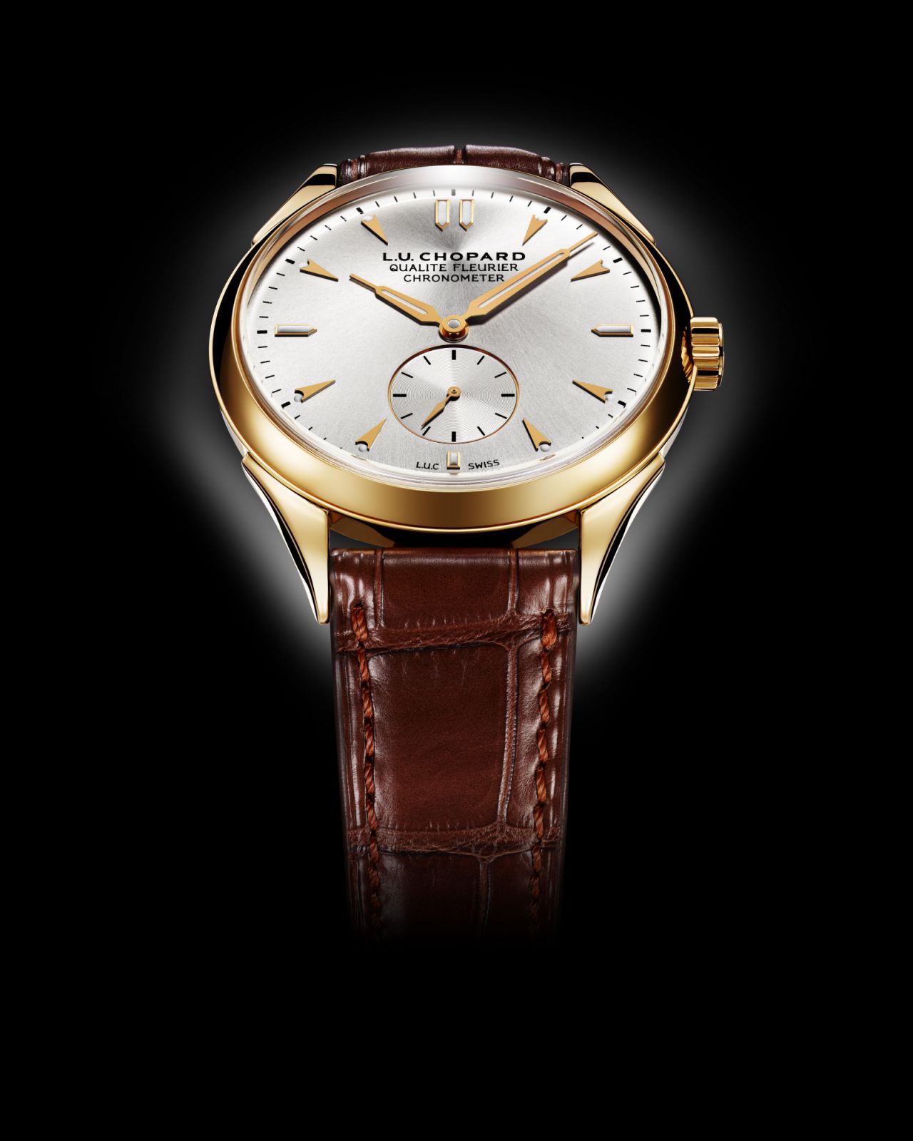 Chopard L.U.C Qualité Fleurier (2012) in 18-karat rose gold and sunburst silver dial showcased timekeeping at its most elegant