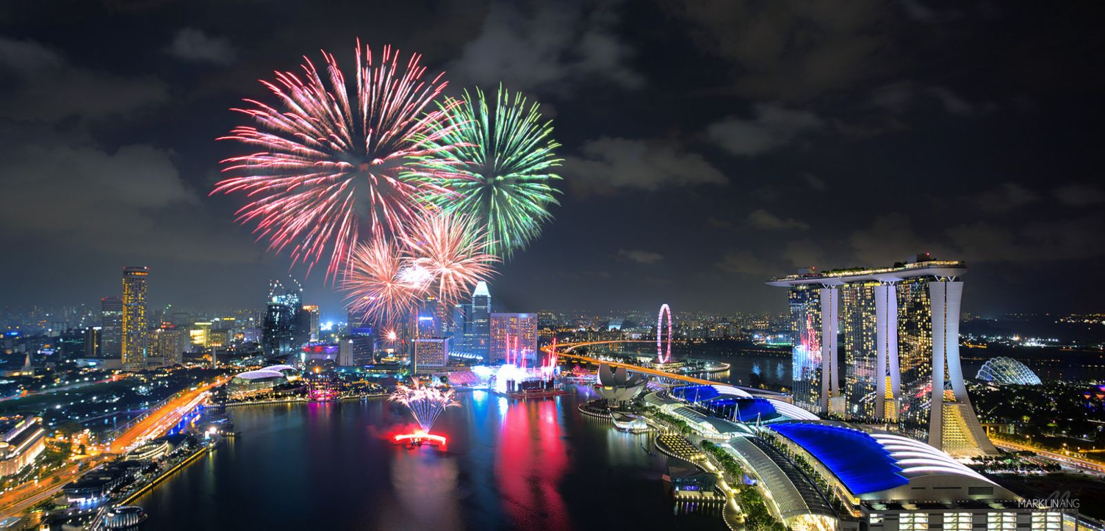 Views of The Padang’s ceremonial firework display from Level33 (Photo: Level33) National Day fireworks restaurant
