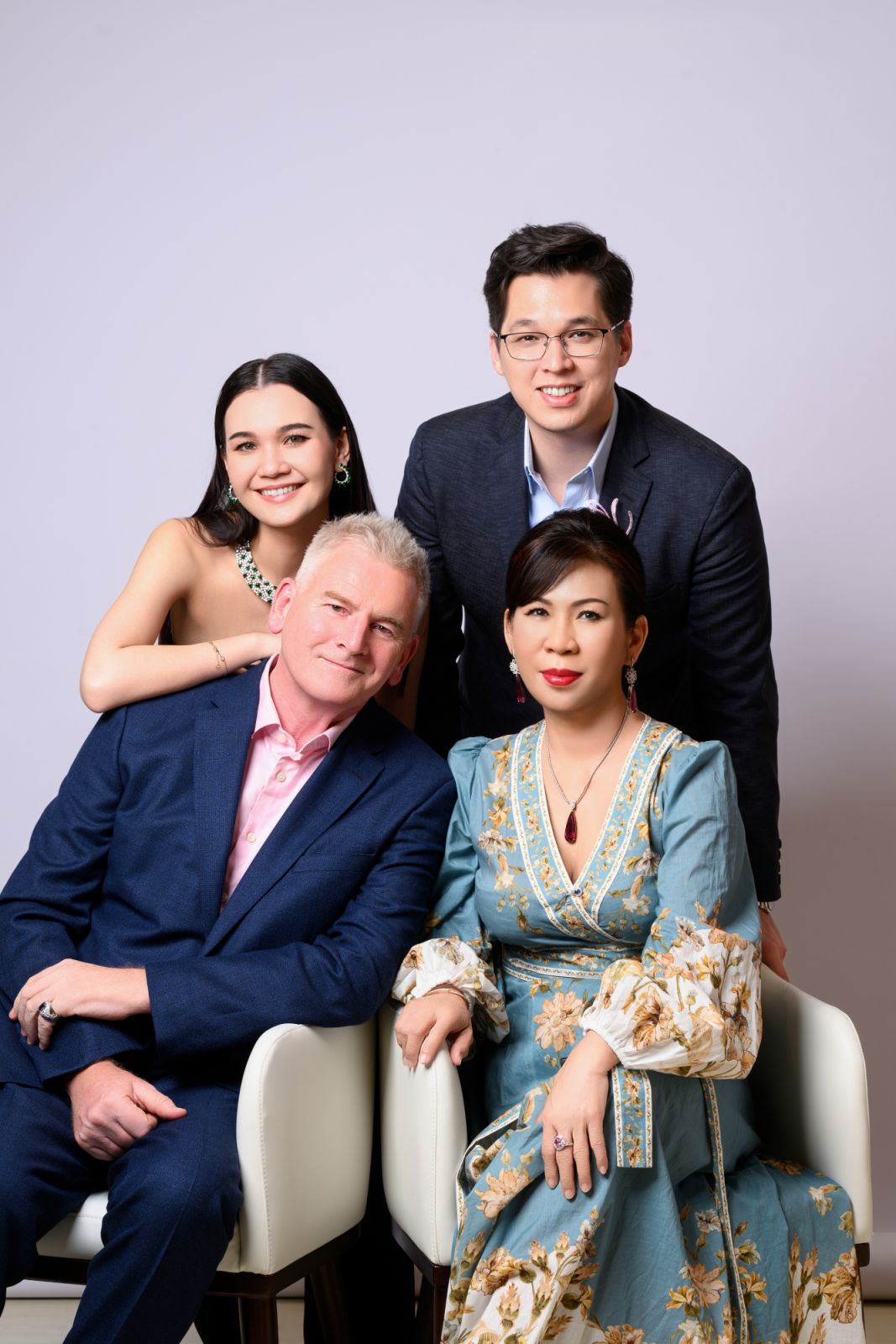 A family affair: (clockwise from bottom left) Douglas Philips, Amee Philips, Bryan Philips, and Gina Philips