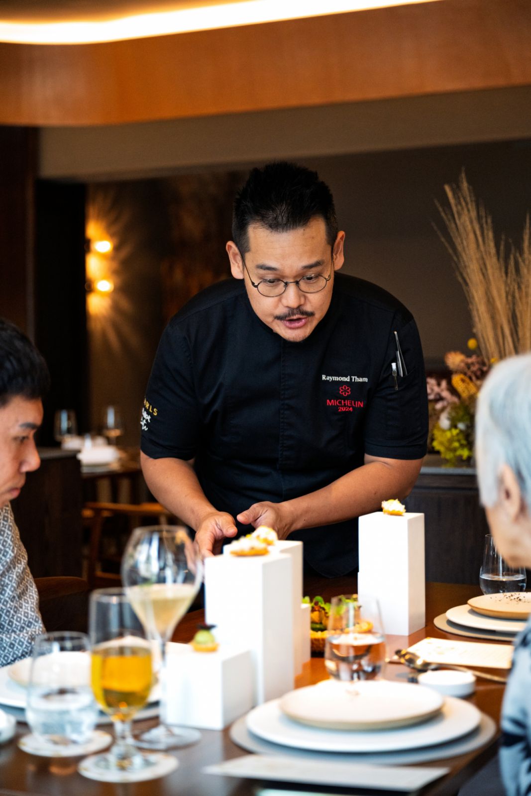 Chef Raymond Tham with his creation