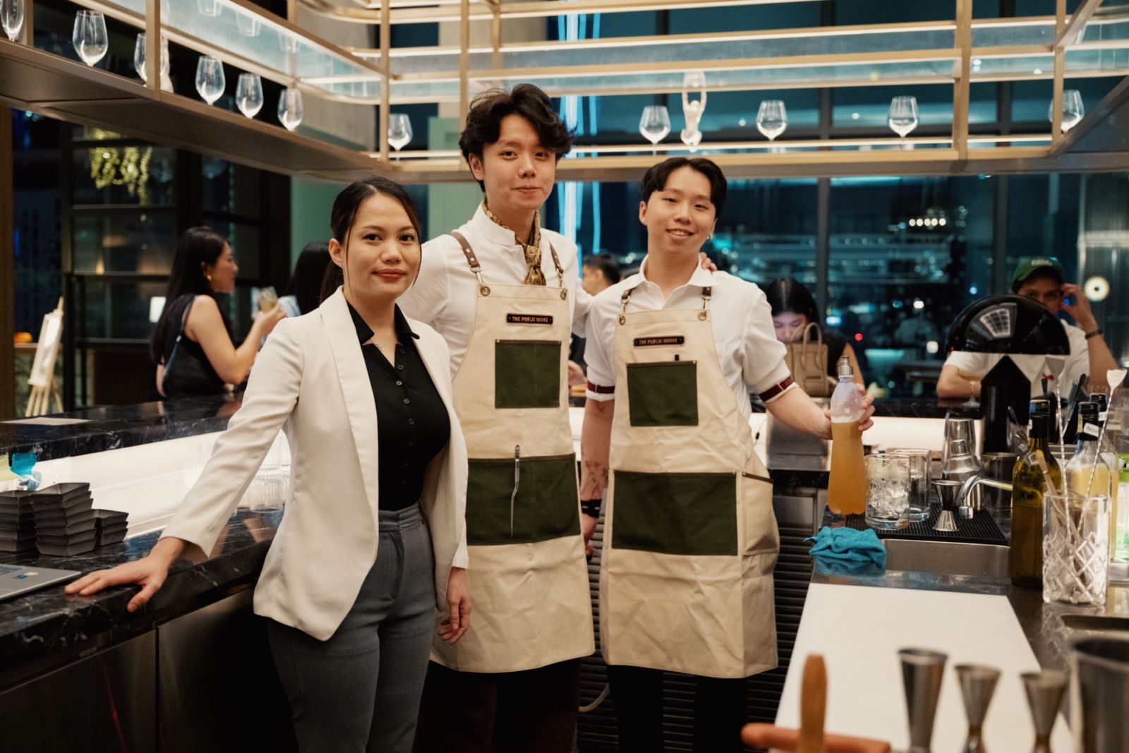 Siti Norsuria, William Wu and Anderson Wu (from left to right)