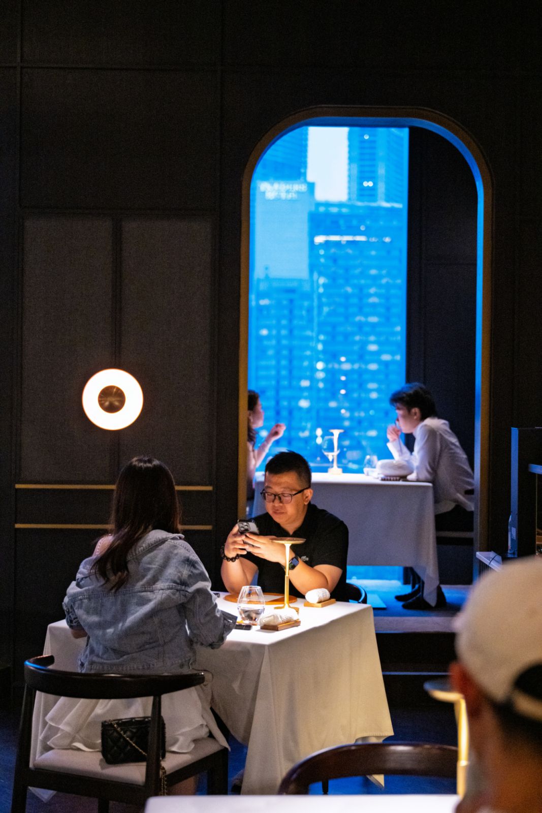 The dining experience at Nadodi, overlooking the KL skyline