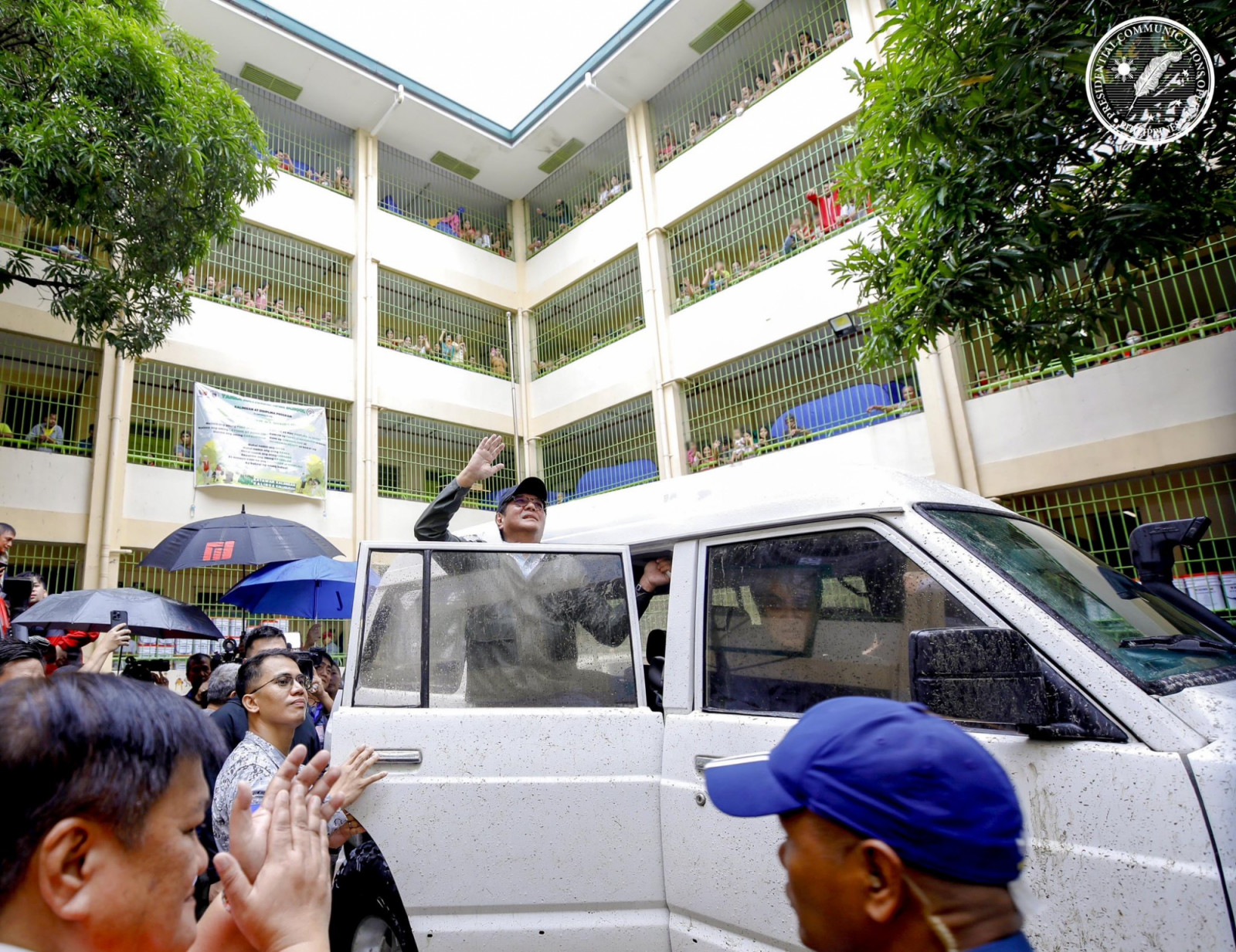 President Ferdinand Marcos Jr. visited evacuation centres in Tanza, Cavite (Photo: Presidential Communications Office)