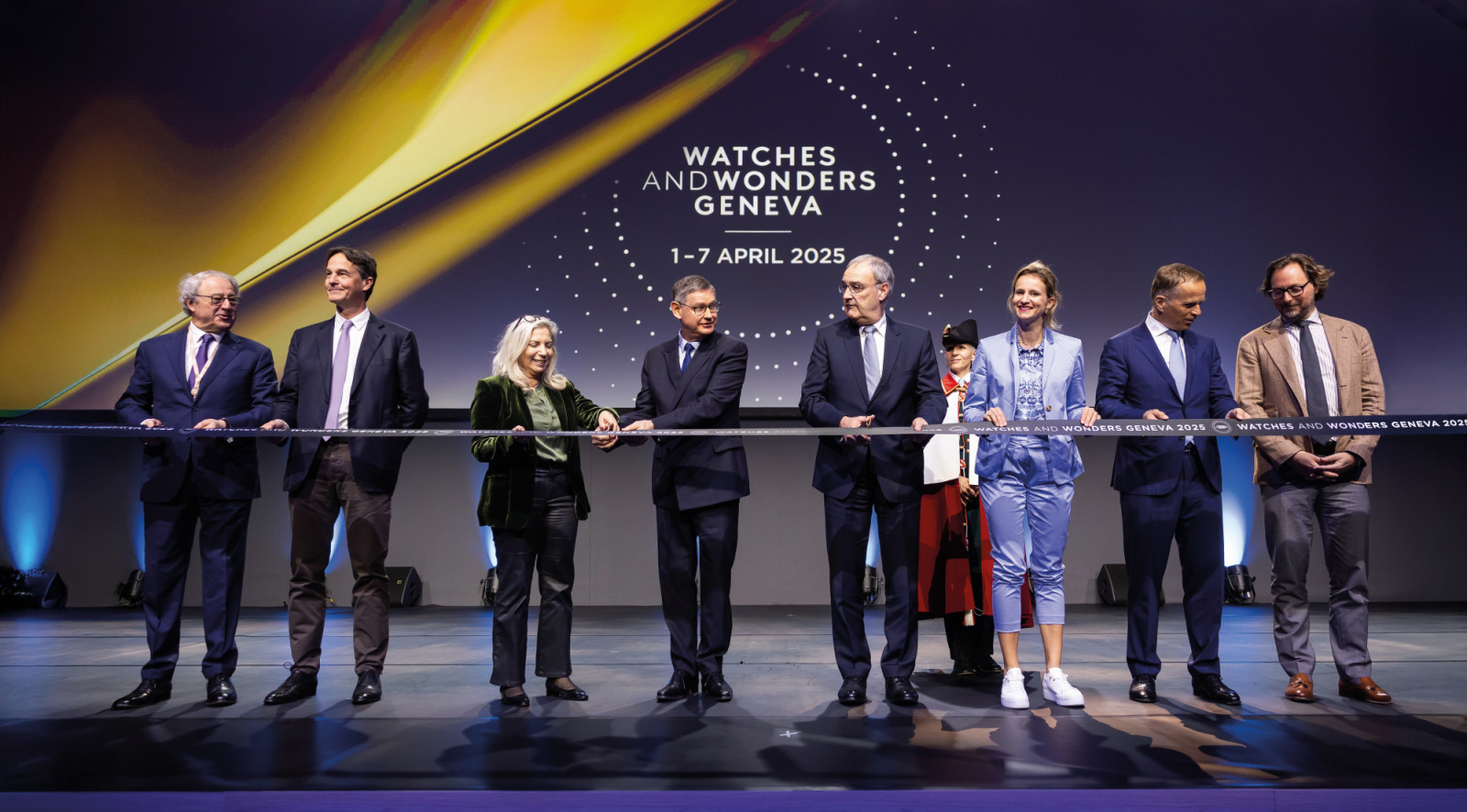 The Opening Ceremony of Watches and Wonders GENEVA, in Geneva, Switzerland, Tuesday, Apri 1 2025. The Master Event of the Watches and Wonders ecosystem brings together the leading names of the Watchmaking and luxury industry from April 1 to April 7, 2025 at Geneva Palexpo. (WWGF/KEYSTONE/Cyril Zingaro)