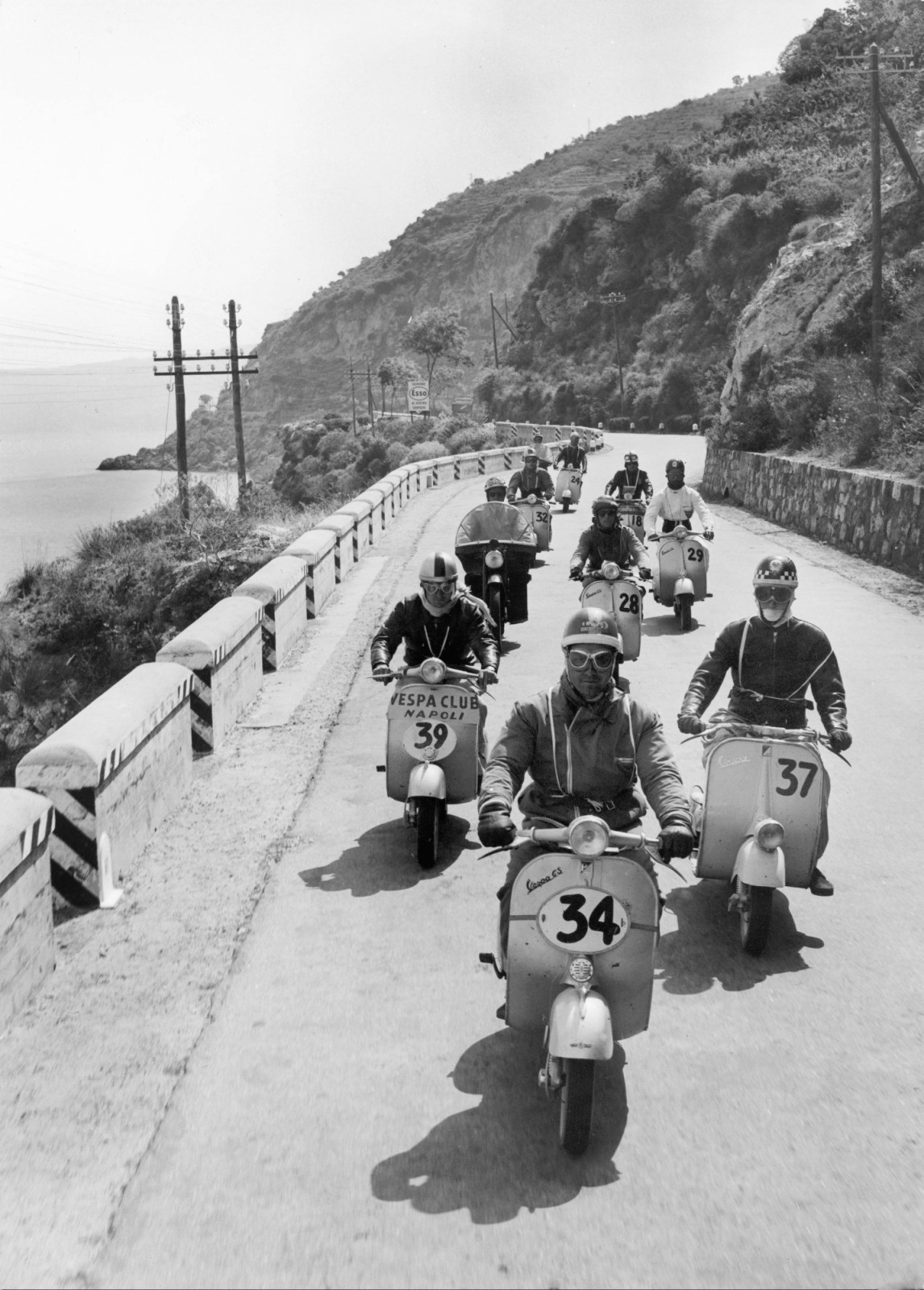 ITALY - NOVEMBER 28: A Vespa moped race took place along the bay of Naples in Italy on May 30, 1957. (Photo by Keystone-France/Gamma-Keystone via Getty Images)