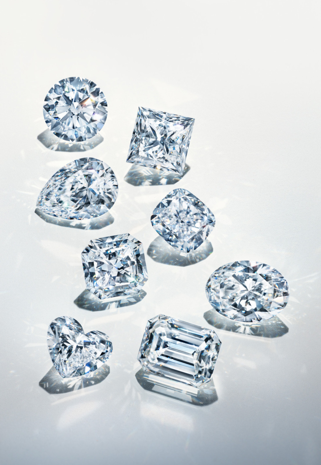 各式不同切工的的美鑽。（Photo: Tiffany & Co.）