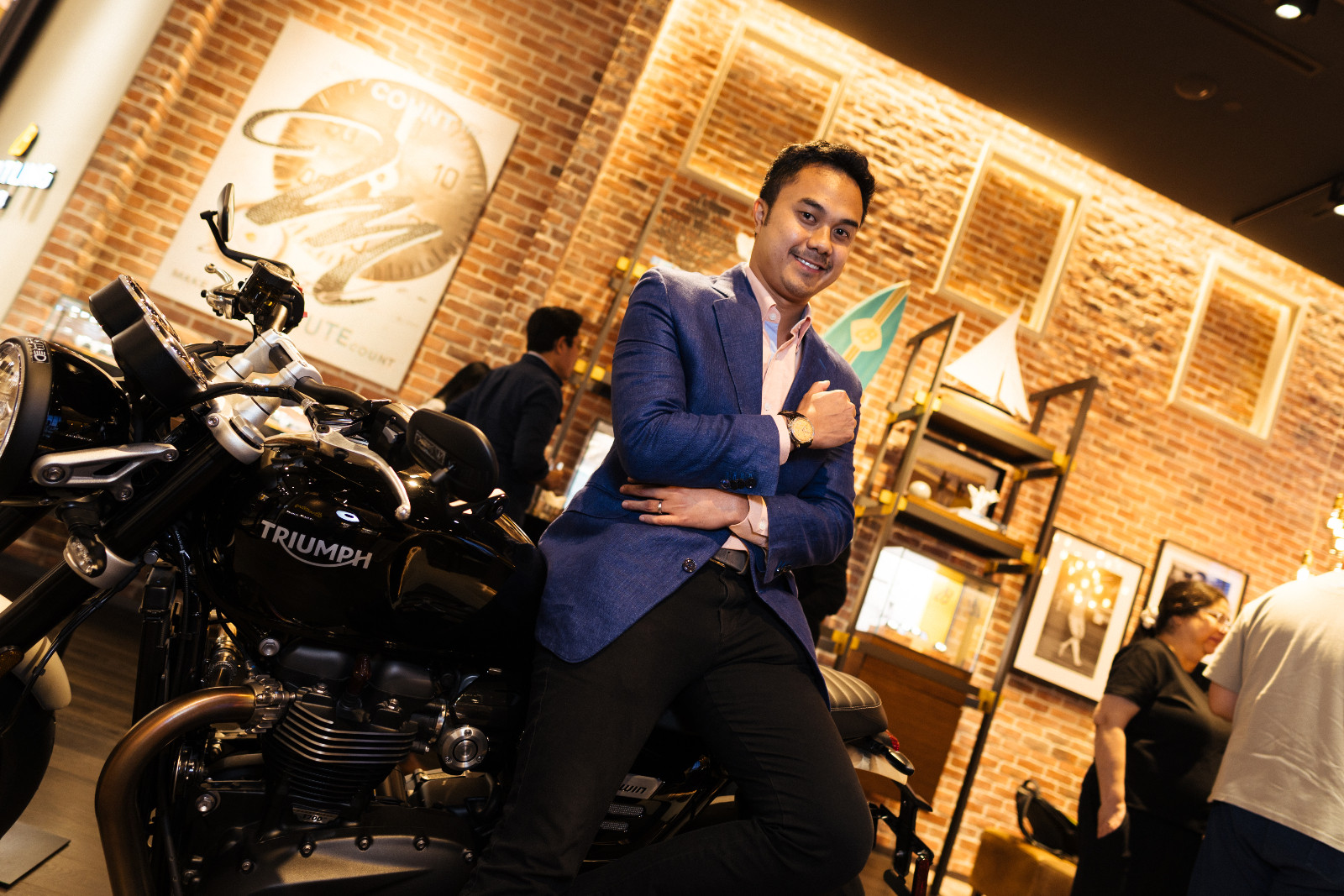 Racing driver Jazeman Jaafar at the Tatler GMT x Breitling event in The Exchange TRX