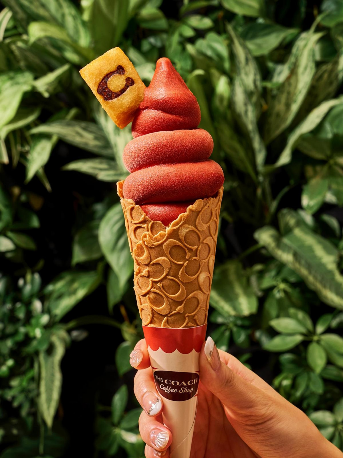 The Singapore-exclusive Chilli Crab soft serve with fried mantou Coach Coffee Shop Singapore Resort World Sentosa