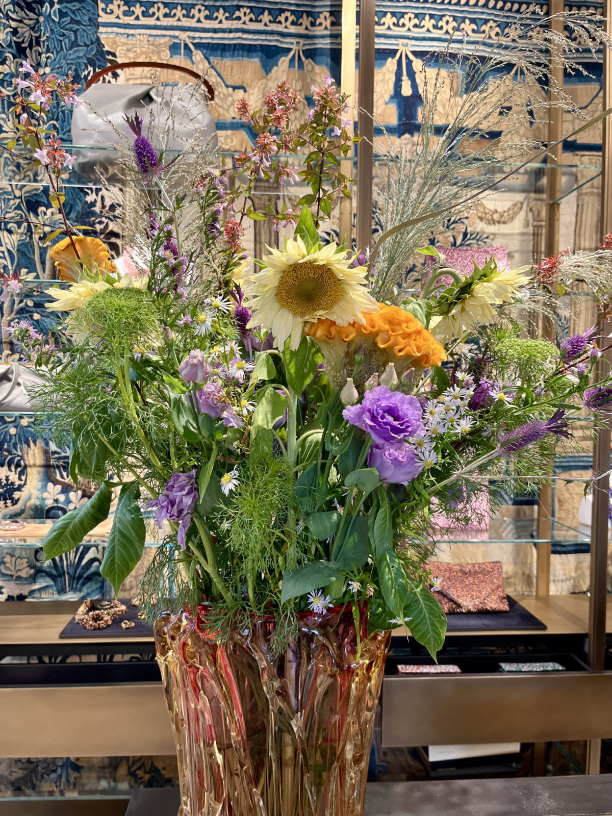 A flower arrangement in-store (Photo: Mia Borromeo)