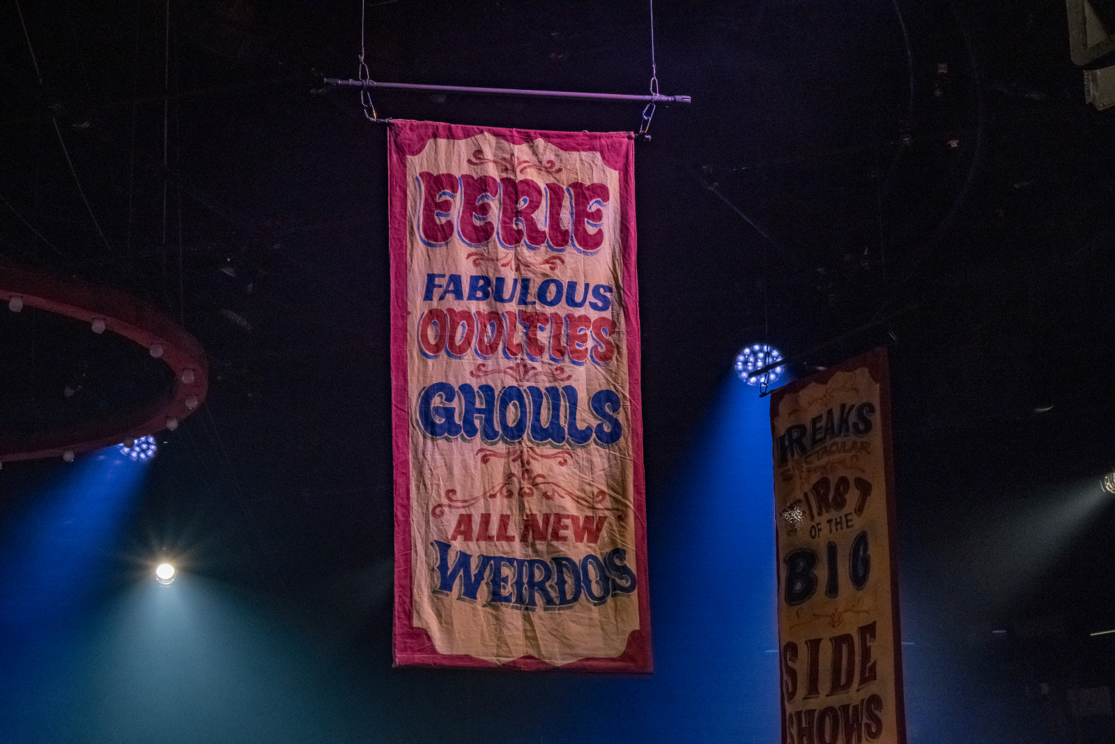 One of the banners at the side show (Photo: Loreta Arroyo)