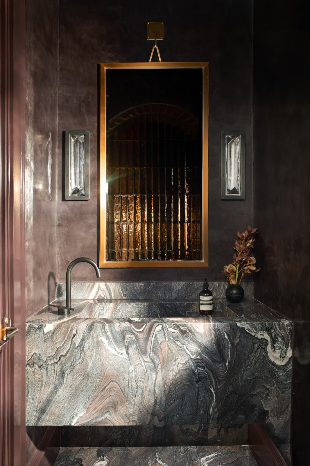 The bathroom in a Bunker Hill, Texas home designed by Studio Bilal Rehman