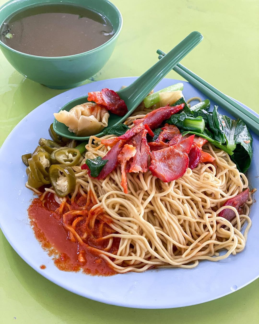 Dunman Road Char Siew Wanton Mee (Instagram/@eileen_eats_alot) best Singapore breakfasts
