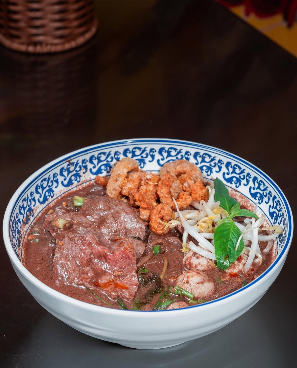 Wagyu beef boat noodles at Thai Pai Dong)