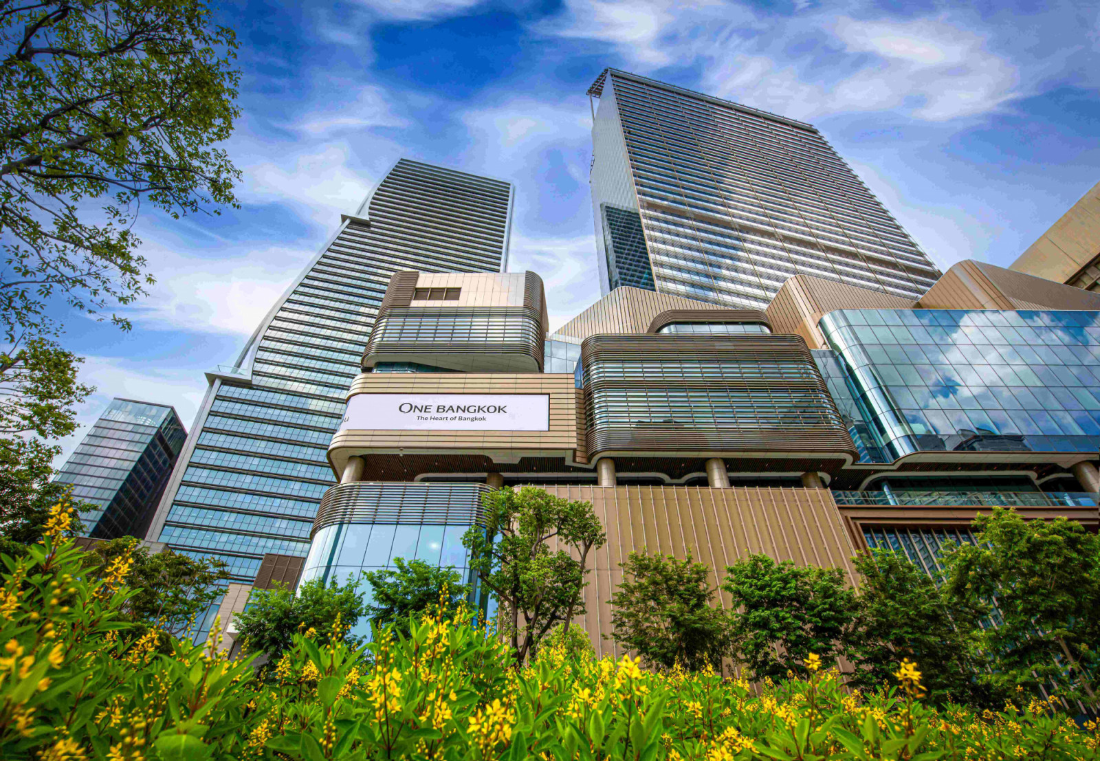 Towers 3 and 4 rise alongside Parade, One Bangkok’s flagship retail corridor