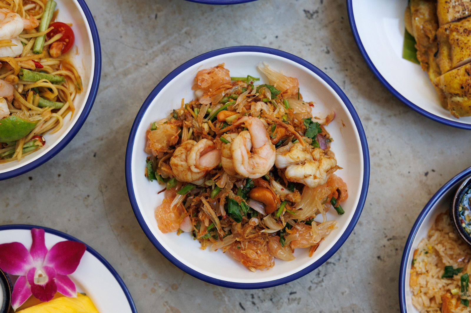 Pomelo salad with prawns at Pak Soi Asian Kitchen