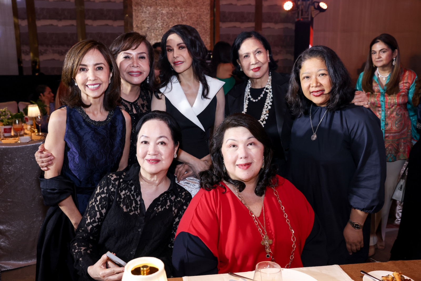 Karen Batungbacal, Marife Zamora, Ching Cruz, x, Anya Cajucom, Frannie Jacinto and Irene Martel Francisco at the Front & Female Awards Philippines 2025