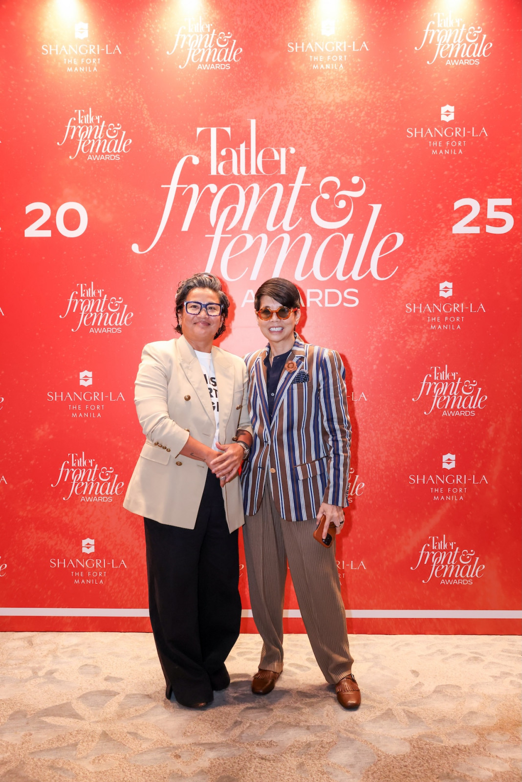 Carol Karthe & x at the Front & Female Awards Philippines 2025 photo wall