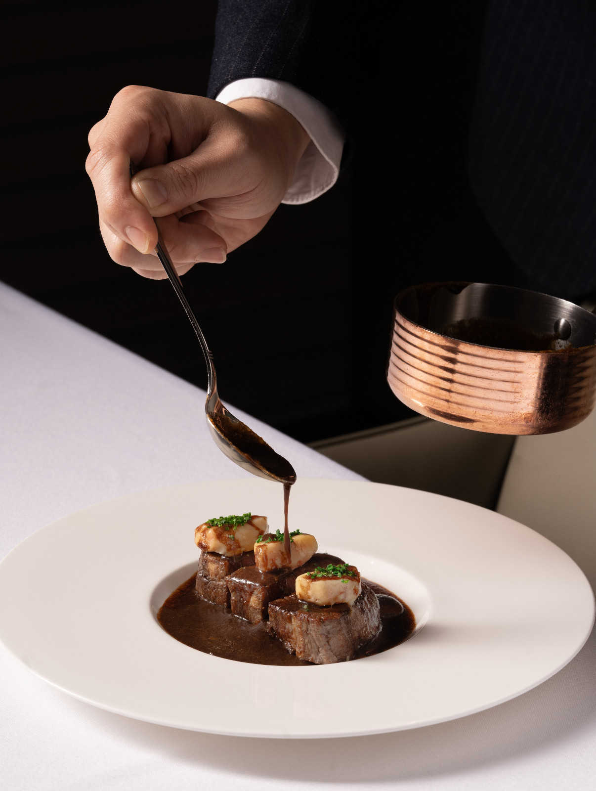 Wagyu Tenderloin with Bone Marrow and Sauce Bordelaise (Photo: Cilantro)