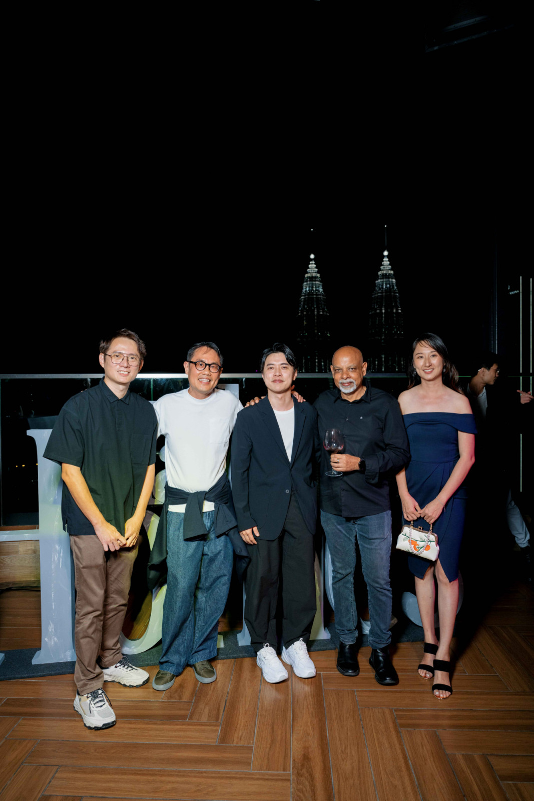 From left: XX, XX, XX, Melvyn Kanny, and XX