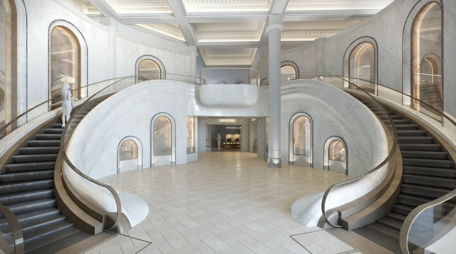 To design enthusiasts, a curved escalator can be an exciting sight. Here’s where you can find them. (Photo: Make Archictects / Instagram)